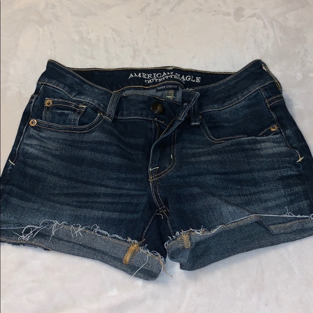 AE super stretch jean shorts